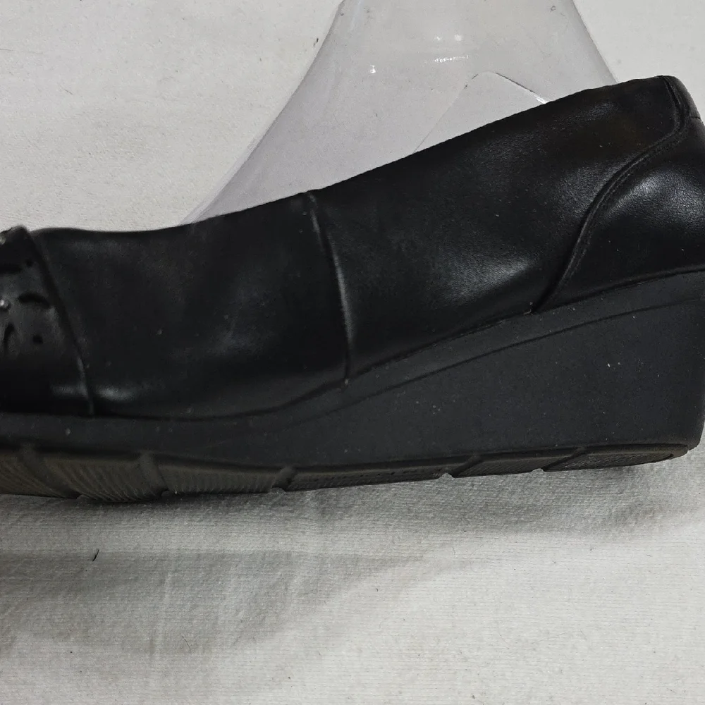 Kim Rogers Memory Foam Women's Wedge Slip-On‎ Shoes Black  Sz 10 GUC *READ*.